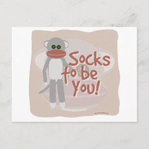 Socken, die du sein sollst! postkarte