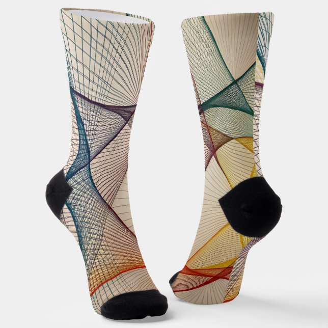 Socken für geometrische Crew (Gewinkelt)