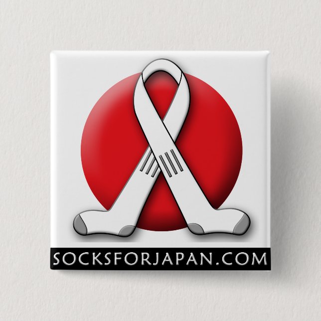Socken für Japan-Knopfweiß Button (Vorderseite)