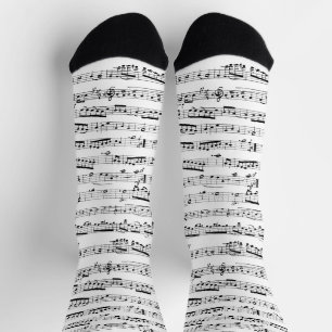 Socken für Musik - Muster für Crew von Musiknoten