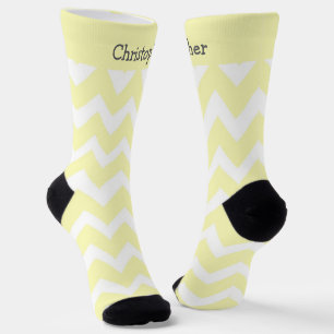 Socken Gelb Zick-Zack-Design