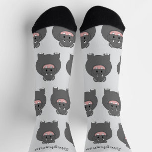 Socken Hippopotamus Design
