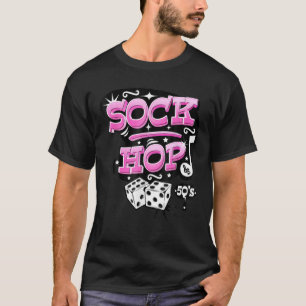 Socken-Hop-Kostüm-Rock und Roll-Vintager 50er R T-Shirt