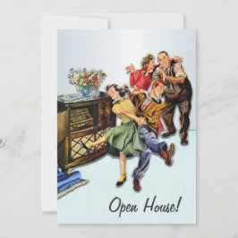 Socken-Hopfenoffenes Haus-Party-Gewohnheit Retro Einladung