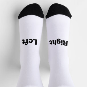 Socken - Links Fuß Rechtsfuß mit Aufschrift - Funn