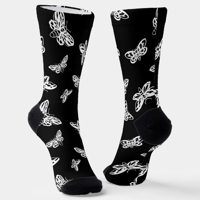 Socken mit Motordmuster (Gewinkelt)