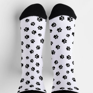 Socken mit schwarzem Pfotenabdruck Hübsche gemus