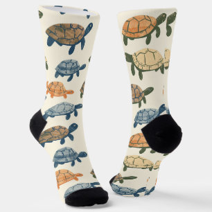 Socken mit spielenden Schildkröten - Reizvolles Re