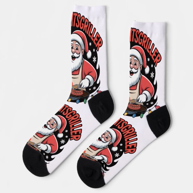 Socken mit Weihnachtsmotiv (Linkes Detail)