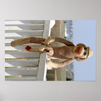 Socken-Monkey-1-Poster Poster