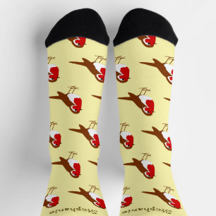 Socken Robin Rotbrust Design