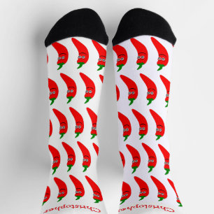Socken rotes Chili-Pfeffer-Design