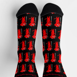 Socken rotes Teufelsdesign