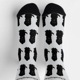Socken Schwarzes Goldendoodle-Design