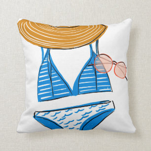 Socken Sie die Sonne auf - Blue Swimsuit 2 Kissen