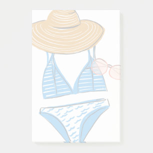 Socken Sie die Sonne auf - Blue Swimsuit Post-it Klebezettel