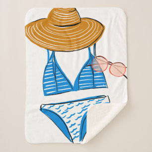 Socken Sie die Sonne auf - Blue Swimsuit Sherpadecke