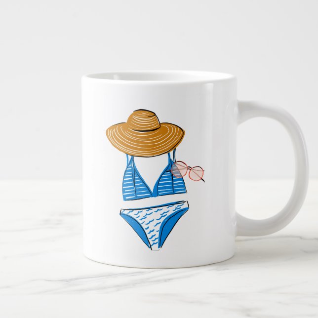 Socken Sie die Sonne hoch - Blue Swimsuit 2 Jumbo-Tasse (Rechts)