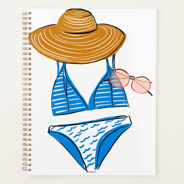 Socken Sie die Sonne hoch - Blue Swimsuit Planer (Vorderseite)