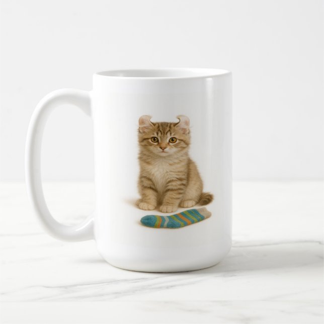 Socken Sie es mir - American Curl Kitten Edition Kaffeetasse (Links)