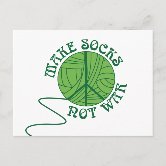 Socken statt Kriegsgefühlsmuster herstellen Postkarte (Vorderseite)