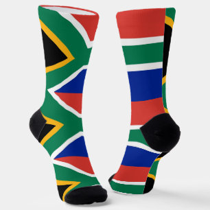Socken unter der Flagge Südafrikas