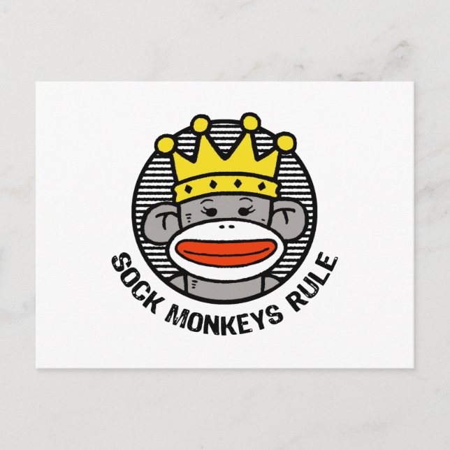 SockenAffenregel Postkarte (Vorderseite)