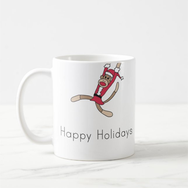 Sockenaffeweihnachtskaffee-Tasse Kaffeetasse (Links)