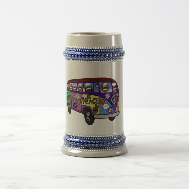 Sockengeld-Friedensbus-Bierkrug Bierglas (Mittel)