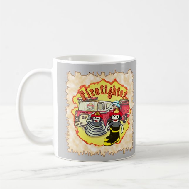 Socketmonkey Feuerwehrmann Kaffeetasse (Links)