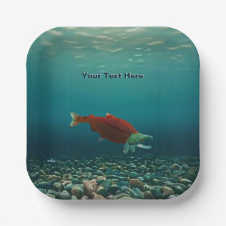 Sockeye Lachs Pappteller