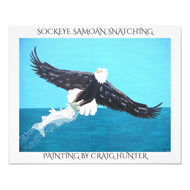 SOCKEYE SALMON SNATCHING FOTODRUCK (Vorne)