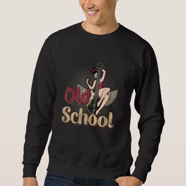 SockHocktrappe alte Schule für Greaser Babe und m Sweatshirt (Vorderseite)