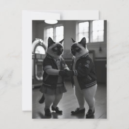 SockHop-Kätzchen Postkarte