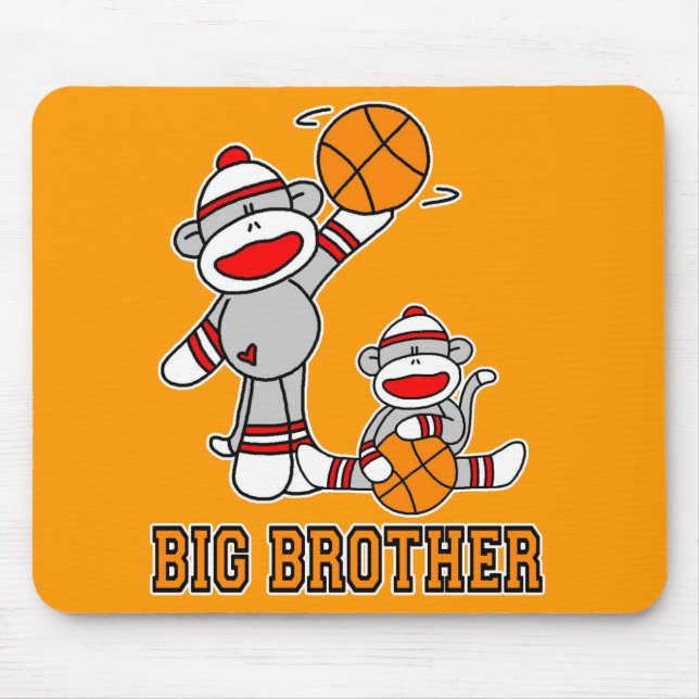 SockMonkey Basketball Big Brother Mousepad (Vorne)