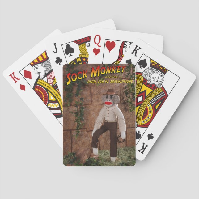 Sockmonkey und die Goldene Banane Spielkarten (Rückseite)