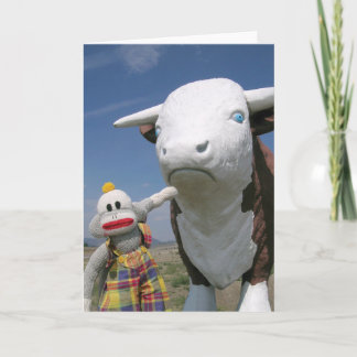 SockMonkey und Freund Karte