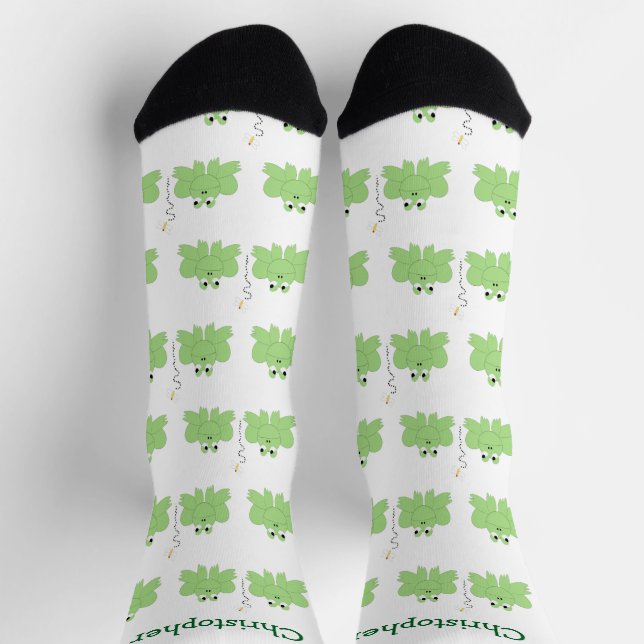Socks Frogs And Dragonfly Design Socken (Oben)