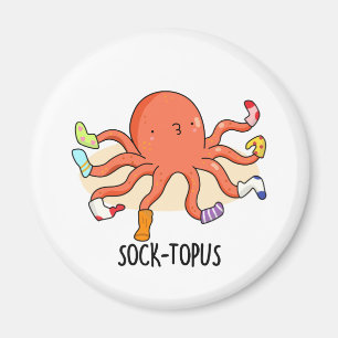 Socktopus Funny Octopus mit Sockenpuppe Magnet