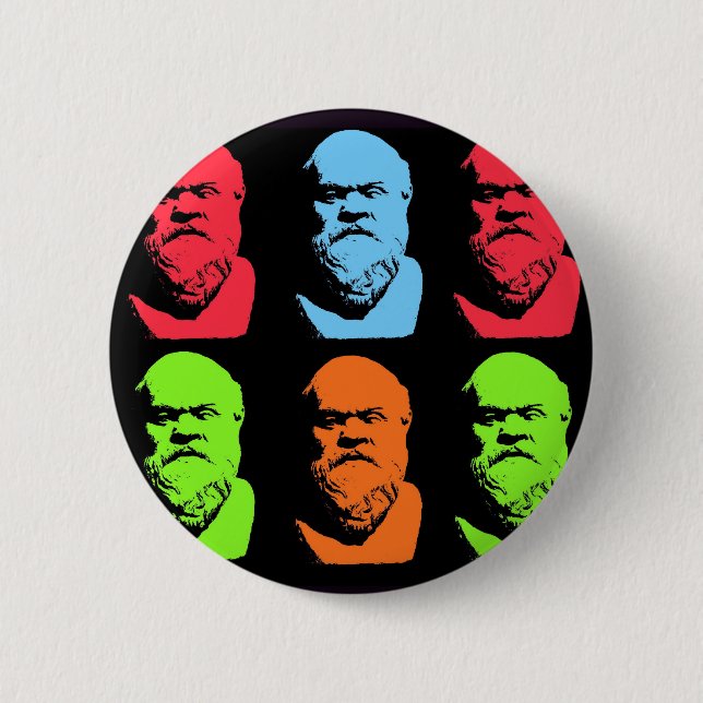 SOCRATES-Collage Button (Vorderseite)