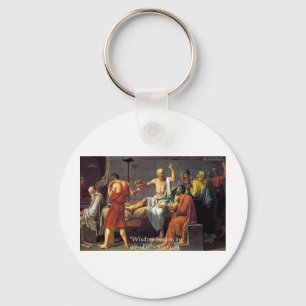 Socrates "Weisheit/Wunder" Zitat Geschenke T-Shirt Schlüsselanhänger