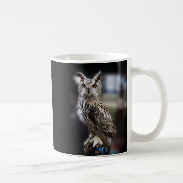 SOCRATES-Zitat-Eagle-Eule Kaffeetasse (Rechts)