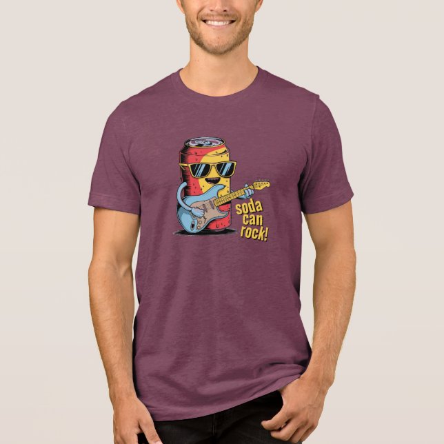 Soda Can Rock Star Music Lover Tri-Blend Shirt (Vorderseite)