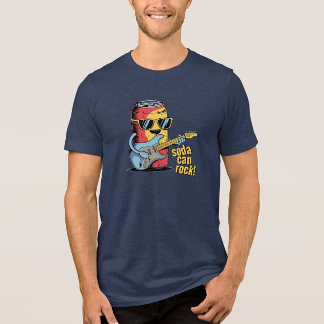 Soda Can Rock Star Music Lover Tri-Blend Shirt (Vorderseite)