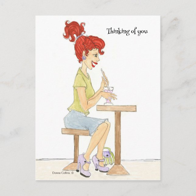Soda Girl Postcard Postkarte (Vorderseite)