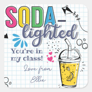 Soda - heller, quadratischer Aufkleber