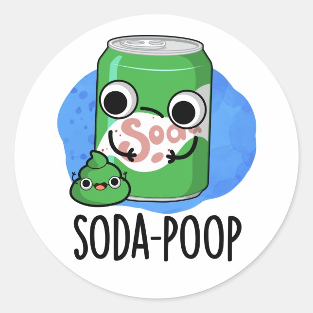 Soda Kack Funny Drink Pub Runder Aufkleber (Vorderseite)
