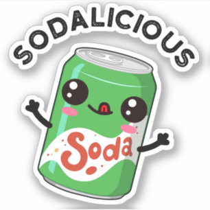Soda licious Funny Soda Pop Pun Aufkleber