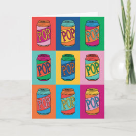 Soda light Pop Art Vatertag Grußkarte Karte