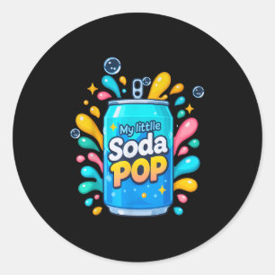 Soda P Cartoon Splash Niedlich Retro Getränkekoke Runder Aufkleber